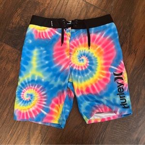 Boys Hurley Tie Dye Swim Trunks